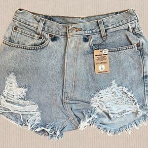 Vintage Levi Reworked Denim Frayed Cutoff Shorts